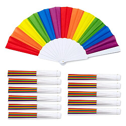 Ventilateurs Arc-En-Ciel, pack De 12 Ventilateurs, Ventilateurs Pliants Portables LGBTQ Arc-En-Ciel, Ventilateurs à Main Pliants Décorations de Fête