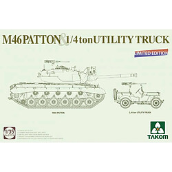 Takom Maquette Char M46 Patton & 1/4 Ton Utility Truck Limited Edition