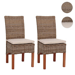 Mendler Lot de 2 Chaises M44 - Rotin Kubu