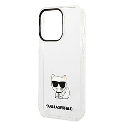 Karl Lagerfeld Coque arrière en TPU Choupette Transparent pour iPhone 14 Pro pas cher