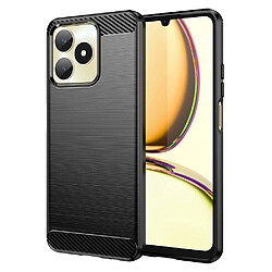 Htdmobiles Coque pour Realme C51 / C53 / Narzo N53 - housse etui silicone gel carbone + film ecran - NOIR