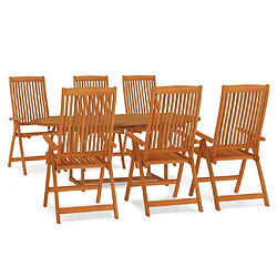 Salle à dîner de jardin 7 pcs,Table et chaise à manger Bois d'eucalyptus massif -MN94965