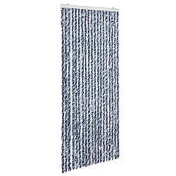 vidaXL Moustiquaire Bleu blanc et argenté 56x185 cm Chenille