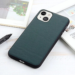 Coque en TPU + cuir véritable mince, hybride, antichoc vert pour votre Apple iPhone 13 mini 5.4 pouces