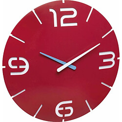 Horloge murale TFA Contour 60.3047.05 35 cm x 3.5 cm rouge à quartz 1 pc(s)