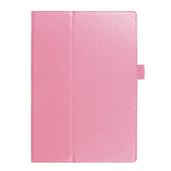 Etui en PU texture de litchis stand universel rose de protection pour votre Lenovo Tab 4 10 Plus