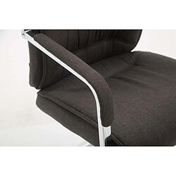 Acheter Decoshop26 Chaise de visiteur XXL sans roulettes confortable et design en tissu gris foncé BUR10695