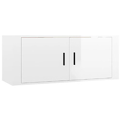 Avis vidaXL Ensemble de meubles TV 8 pcs Blanc brillant Bois d'ingénierie