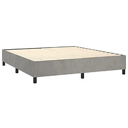 Acheter Maison Chic Lit adulte- Lit + matelas,Sommier à lattes de lit et matelas Gris clair 180x200cm Velours -GKD10379