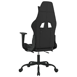 Maison Chic Chaise de jeu, Chaise gaming avec repose-pied, Fauteuil gamer,Chaise de Bureau Noir et blanc Tissu -GKD81755 pas cher