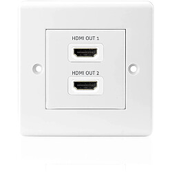 HDSupply HW001-2 Boîte de jonction HDMI avec Canal Ethernet, Contacts à fiche de précision, 2X Blanc