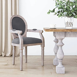 Maison Chic Chaises à manger,Chaise pour cuisine gris foncé 54x56x96,5 cm velours -MN11734