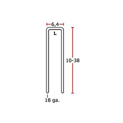 Senco Agrafe type L pour Finish Pro 2N1 et agrafeuse SLS18L