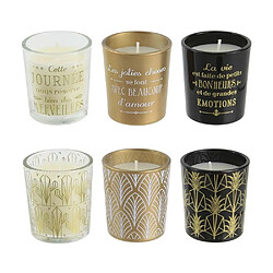 Acheter The Home Deco Factory Coffret 6 bougies à la vanille "A wonderful life" Noir.