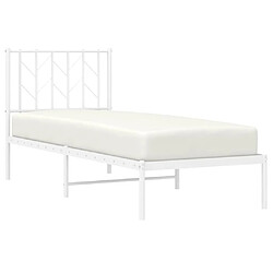 Avis Maison Chic Cadre/structure de lit métal et tête de lit pour adulte - Lit Moderne Chambre blanc 75x190 cm -MN24918