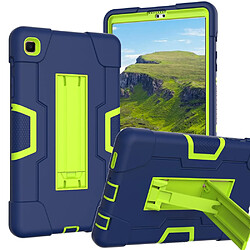 Coque en TPU + Silicone Conception de couleur de contraste avec béquille coulissante Bleu marin/Olivine pour votre Samsung Galaxy Tab A7 Lite 8.7 pouces T225/T220 (2021))