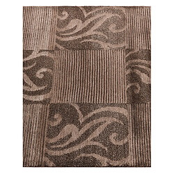 Vidal Tapis de couloir en laine 201x81 brun Darya pas cher