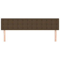 Avis Maison Chic Lot de 2 Têtes de lit design pour chambre - Décoration de lit Marron Foncé 80x5x78/88 cm Tissu -MN96316