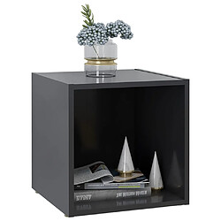 Maison Chic Meuble TV scandinave - Banc TV pour salon Gris 37x35x37 cm Aggloméré -MN78999 pas cher