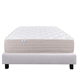 LUXURY LITERIE Ensemble matelas Dreamlux 140x200 cm + sommier gris ep20cm