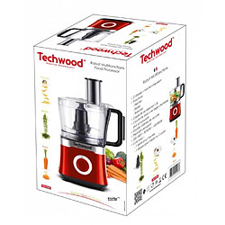 Acheter Techwood Robot Multifonctions 800W ROUGE 2 vitesses + Fonctions: - Hacher - Râper - Trancher Fonction impulsion