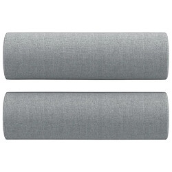 Acheter vidaXL Canapé 2 places avec oreillers gris clair 120 cm tissu