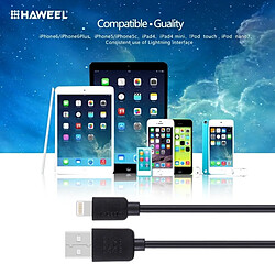 Wewoo Câble noir pour iPhone X / 8 et 8 Plus / 7 7 Plus / 6 6 6 Plus 6 s Plus / iPad USB Sync Kit de de charge, 2 PCS 1 m haute vitesse Lightning pas cher