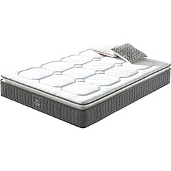 Habitat Et Jardin Matelas ressorts latex Léna - 140 x 190 cm - 7 zones de confort 