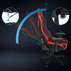 Avis Chaise de Gaming / Chaise de bureau GAMEBREAKER SX 04 Tissu / Similicuir noir / rouge hjh OFFICE