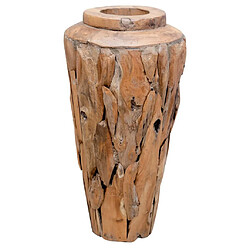 Acheter vidaXL Vase de décoration 40 x 60 cm Bois de teck solide