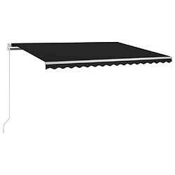 vidaXL Auvent automatique capteur de vent et LED 300x250 cm Anthracite