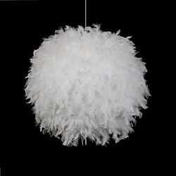 STOEX Lustre Suspension en Plumes 30 cm E27 40W Blanc pour Salon, Chambre de votre fille ou garçon pas cher