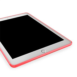 OKULI Transparent Étui Silicone Coque Housse Case Cover pour Apple iPad (9.7) 2017-2018 en Rouge