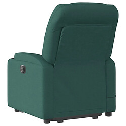 Acheter vidaXL Fauteuil inclinable de massage électrique Vert foncé Tissu