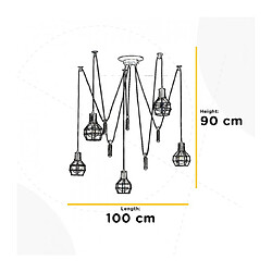 Onli Suspension SPIDER Wire Shade Métal Noir