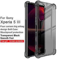 Imak Coque en TPU Résistant aux chocs souple transparent noir pour votre Sony Xperia 5 III