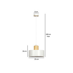 EPIKASA Suspension Torin, Blanc, Acier, 25x100x25 cm pas cher