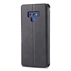 Avis Wewoo Housse Coque Pour Galaxy Note 9 AZNS Texture du mollet Etui en cuir avec rabat horizontal magnétique PU supportlogements cartes et cadre photo Noir