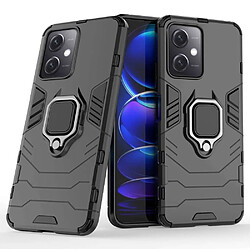 Htdmobiles Coque pour Xiaomi Poco X5 5G / Redmi Note 12 5G - housse etui rigide anti choc + verre trempe - NOIR