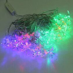 Wewoo Guirlande Transparent Pendentifs de fleurs multicolores 30-LED 7m décoration guirlandes AC 12-240V / EU Plug