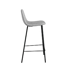 Acheter Rendez Vous Deco Chaise pour îlot central Henrik en tissu gris clair 65,5 cm (lot de 2)