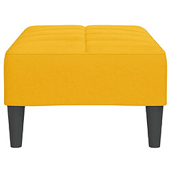 Avis vidaXL Repose-pied Jaune 78x56x32 cm Velours