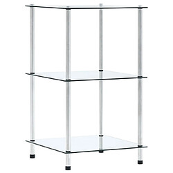 vidaXL Étagère 3 niveaux Transparent 40x40x67 cm Verre trempé