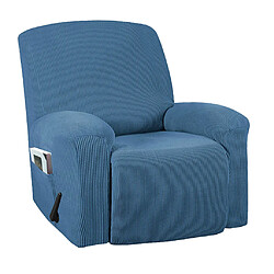 Housse De Canapé Inclinable élastique 1pc Housse Antidérapante Pour Fauteuil Souple Bleu pas cher