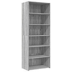 vidaXL Buffet haut sonoma gris 70x41x185 cm bois d'ingénierie