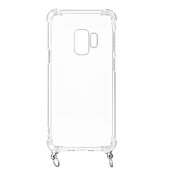 Avizar Coque Galaxy S9 Anneau personnalisable avec bijou/Chaîne - Transparent