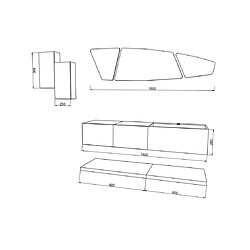 Kiamami Valentina MEUBLE DE SALLE DE BAINS SUSPENDU 140CM DE DESIGN BLANC ET BOIS MIEL | RODI