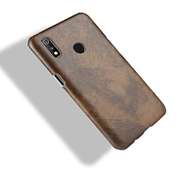 Acheter Wewoo Coque antichoc Litchi PC + PU pour OPPO Realme 3 Marron