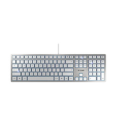 Cherry KC 6000 SLIM Clavier 105+6 touch KC 6000 SLIM Clavier 105+6 touches USB blanc/argent Layout Qwerty International