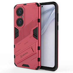 Coque en TPU Antichoc avec béquille pliable rose pour votre Huawei P50